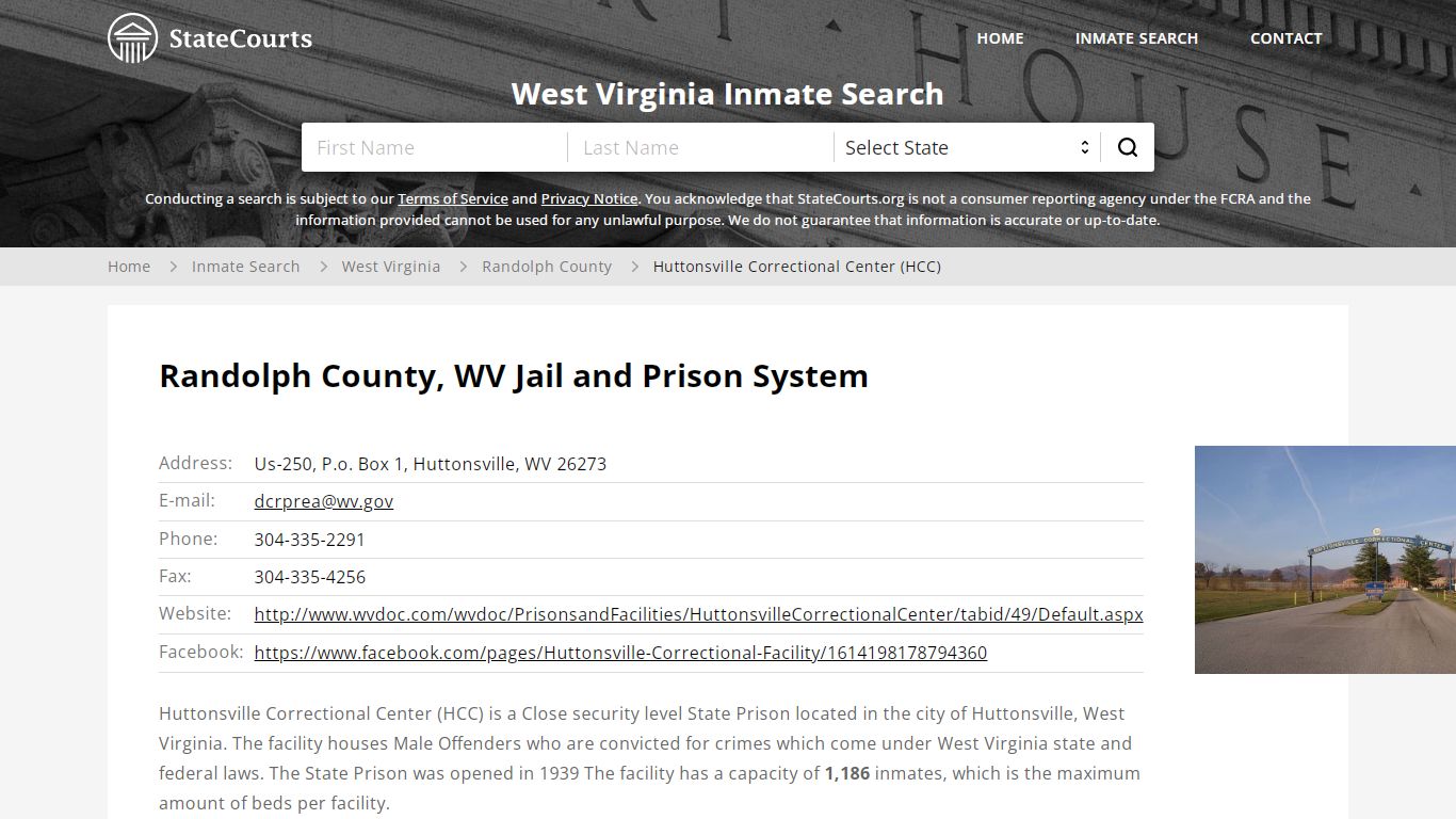 Randolph County, WV Jail and Prison System - State Courts